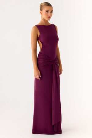 Fault Line Maxi Dress - Plum